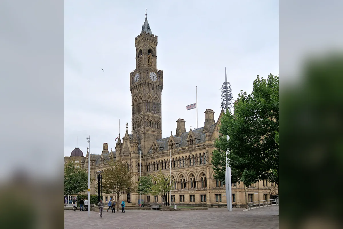 Bradford City Hall and its clock tower